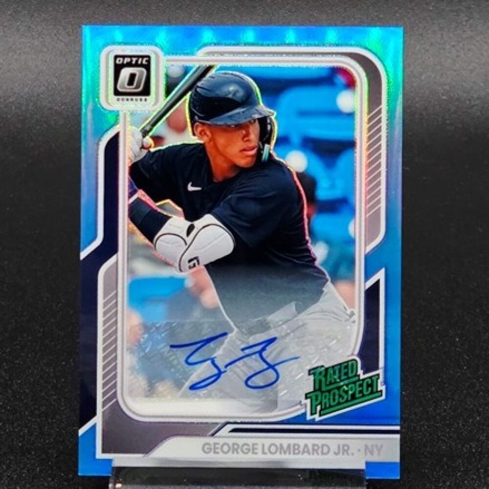 George Lombard Jr.  07/25 Optic Rated Prospects Signatures Blue Yankees Top Pros
